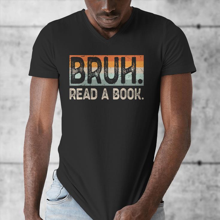Read A Book Bruh Cool Ela English Teacher Reading Literature Men's V-Neck T-Shirt