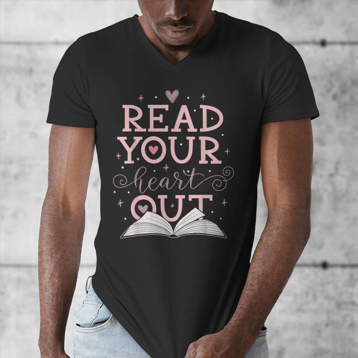 Read Your Heart Out Book Adventures In Pages Men's V-Neck T-Shirt