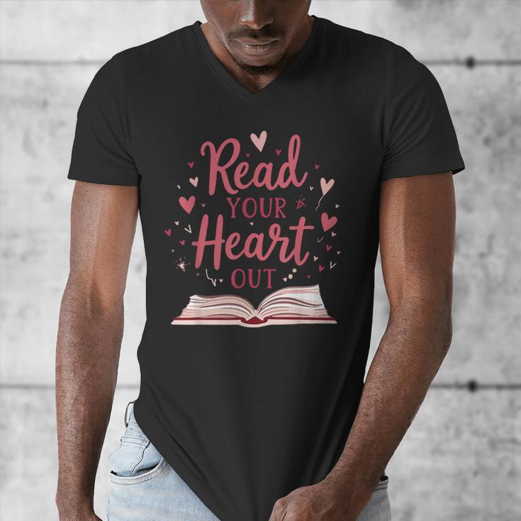 Read Your Heart Out Book Escape Into Stories Men's V-Neck T-Shirt