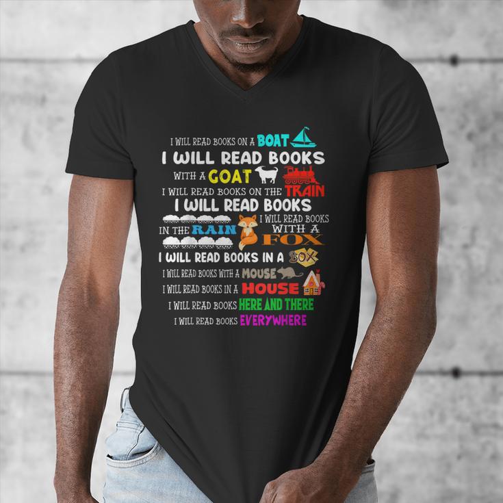 Read My Shirt Day For Kids Boy Girls i Will Read Book Men's V-Neck T-Shirt Read My Shirt Day For Kids Boy Girls i Will Read Book Men's V-Neck T-Shirt