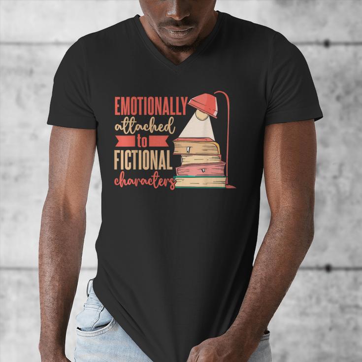 Reader Bookworm Fictional Character Reading Introvert Men's V-Neck T-Shirt Reader Bookworm Fictional Character Reading Introvert Men's V-Neck T-Shirt