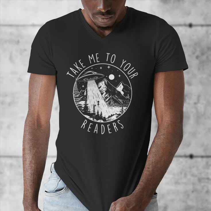 Take Me To Your Readers Book Lover Reading Bookworm Men's V-Neck T-Shirt