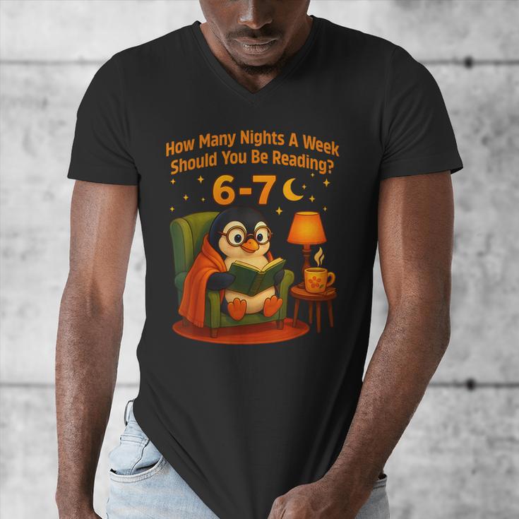 Reading 6 7 Six Seven Meme English Teacher Book Lover Men's V-Neck T-Shirt