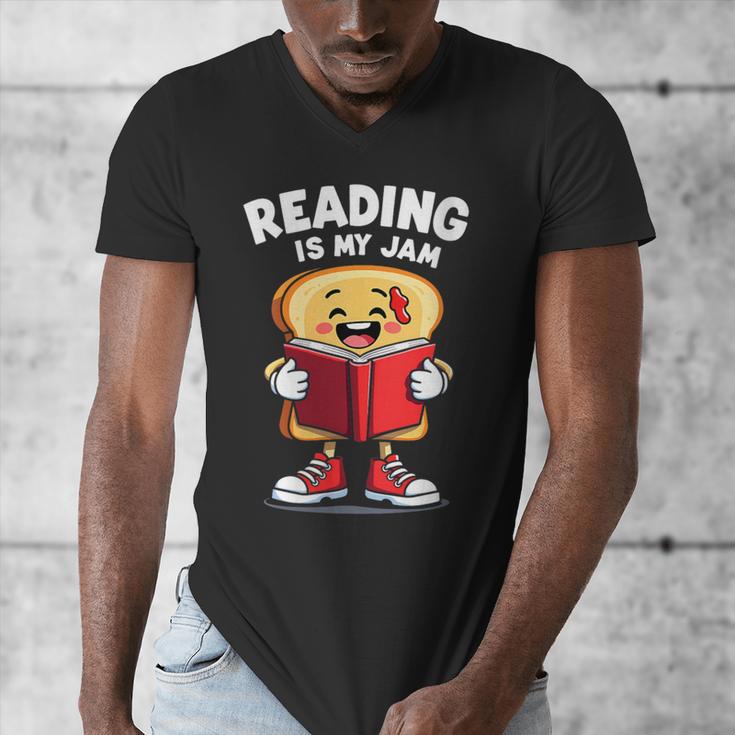 Reading Is My Jam I Love To Read Books Men's V-Neck T-Shirt Reading Is My Jam I Love To Read Books Men's V-Neck T-Shirt