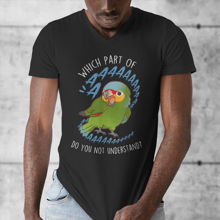 Red-Lored Amazon Parrot Aaaa Cute Pet Bird Mom Dad Men's V-Neck T-Shirt