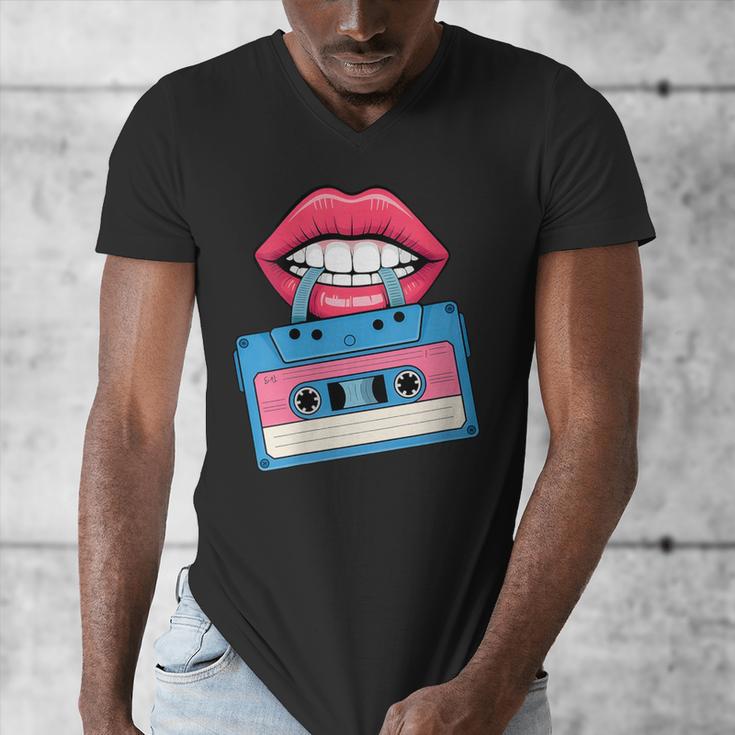 Retro 80s And 90s Cassette Perfect For Nostalgia Men's V-Neck T-Shirt