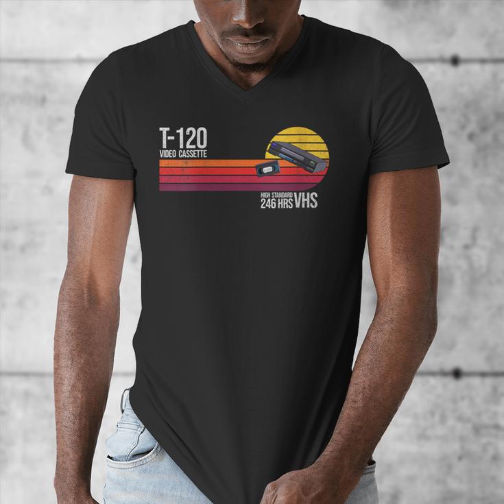 Retro 80's 90's Music Nostalgia Video Cassette Tape VHS Men's V-Neck T-Shirt Retro 80's 90's Music Nostalgia Video Cassette Tape VHS Men's V-Neck T-Shirt