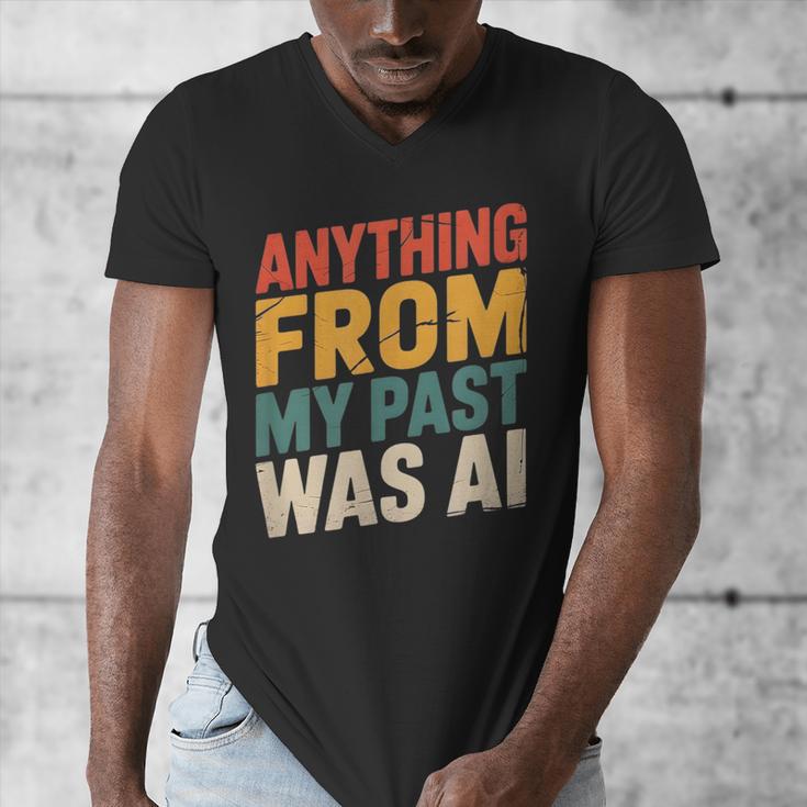 Retro AI Nostalgia Quote Distressed Vintage Men's V-Neck T-Shirt