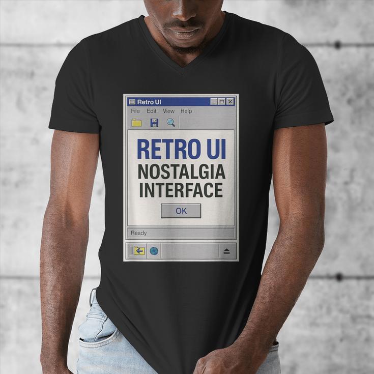 Retro Computer Dialog Box 90s Desktop Interface Nostalgia Men's V-Neck T-Shirt