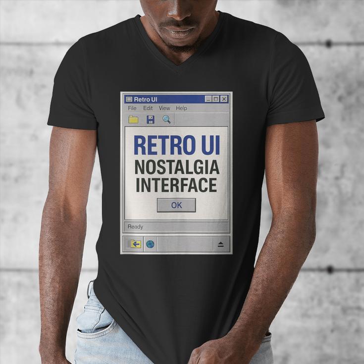 Retro Computer Dialog Box 90s Desktop Interface Nostalgia Men's V-Neck T-Shirt