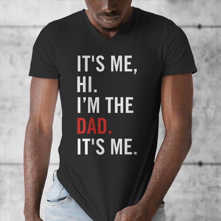 Retro It's Me Hi I'm The Dad It's Me For Dad Men's V-Neck T-Shirt