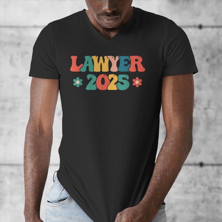 Retro Lawyer 2025 Attorney School Graduation Student Lawyer Men's V-Neck T-Shirt