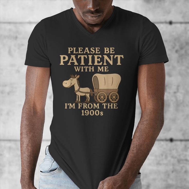 Retro Please Be Patient With Me I'm From The 1900s Vintage Men's V-Neck T-Shirt