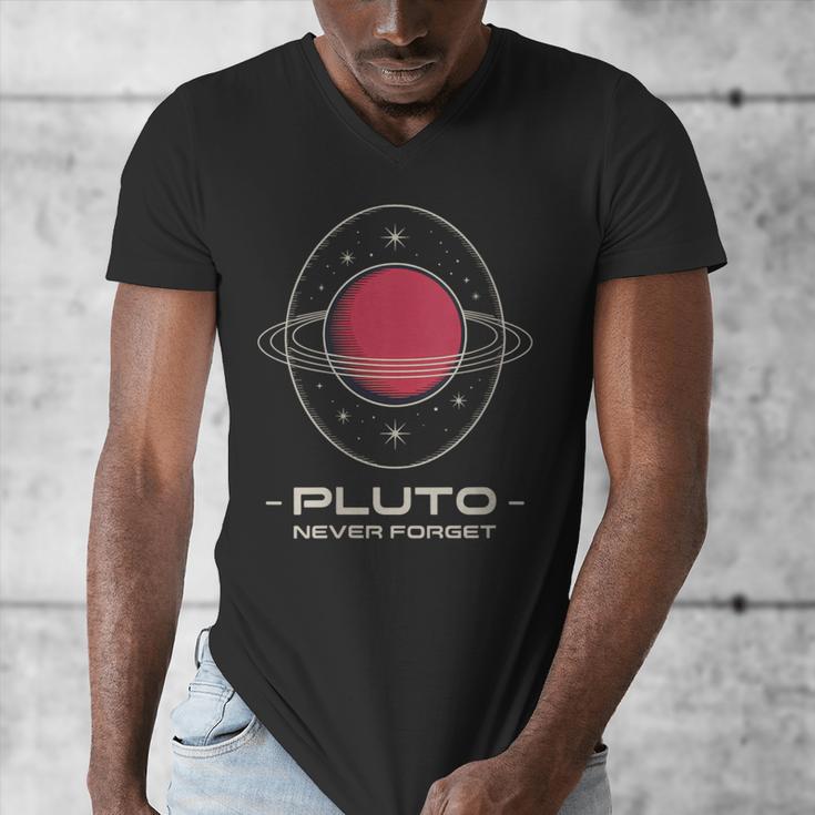 Retro Pluto Never Forget Classic Planet Pluto Nostalgia Men's V-Neck T-Shirt Retro Pluto Never Forget Classic Planet Pluto Nostalgia Men's V-Neck T-Shirt