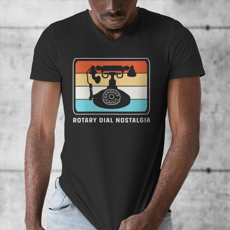 Retro Rotary Dial Nostalgia Dial Phone Men's V-Neck T-Shirt Retro Rotary Dial Nostalgia Dial Phone Men's V-Neck T-Shirt
