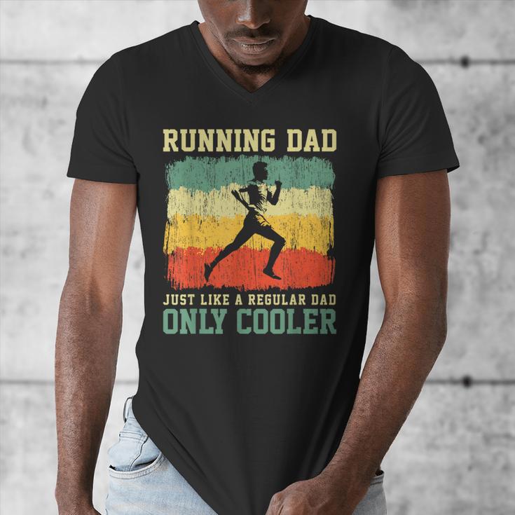 Retro Running Dad Runner Marathon Athlete Humor Outfit Men's V-Neck T-Shirt