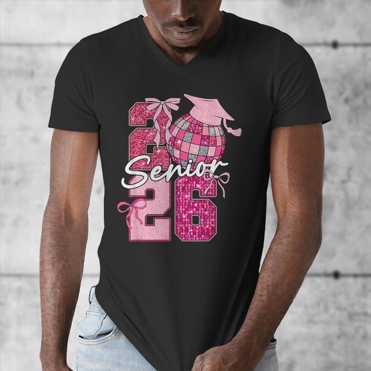 Retro Senior 2026 Coquette Bow Graduation Class Of 2026 Men's V-Neck T-Shirt