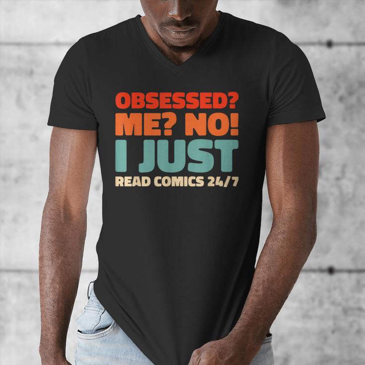 Retro Superheroes Art Graphic Novels Vintage Comic Books Men's V-Neck T-Shirt