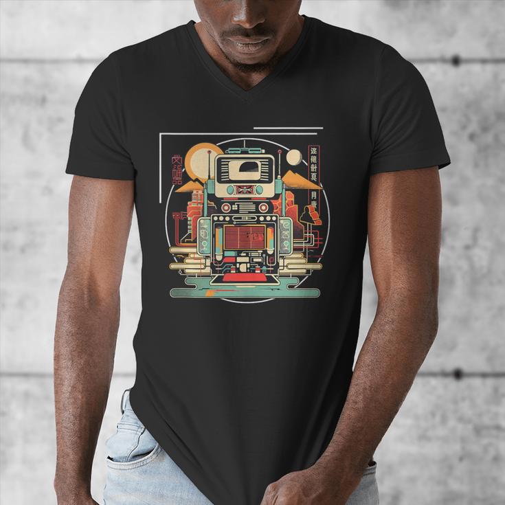 Retro Tech Stack 80s 90s Nostalgia Analog Devices Men's V-Neck T-Shirt