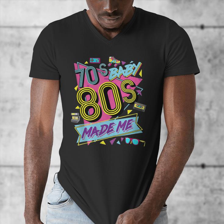 Retro Vintage 70's Baby 80's Made Me Nostalgia Classic Men's V-Neck T-Shirt