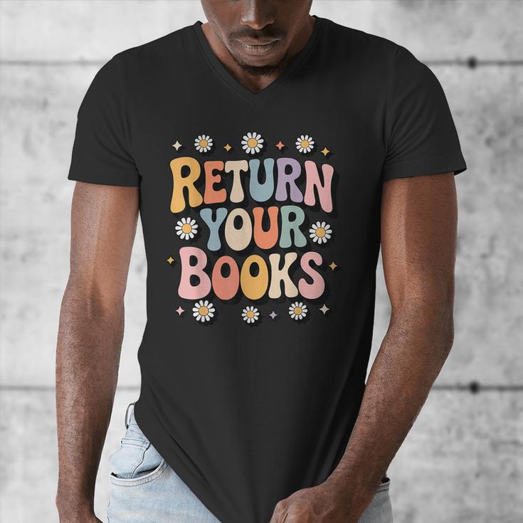 Return Your Books School Librarian Men's V-Neck T-Shirt