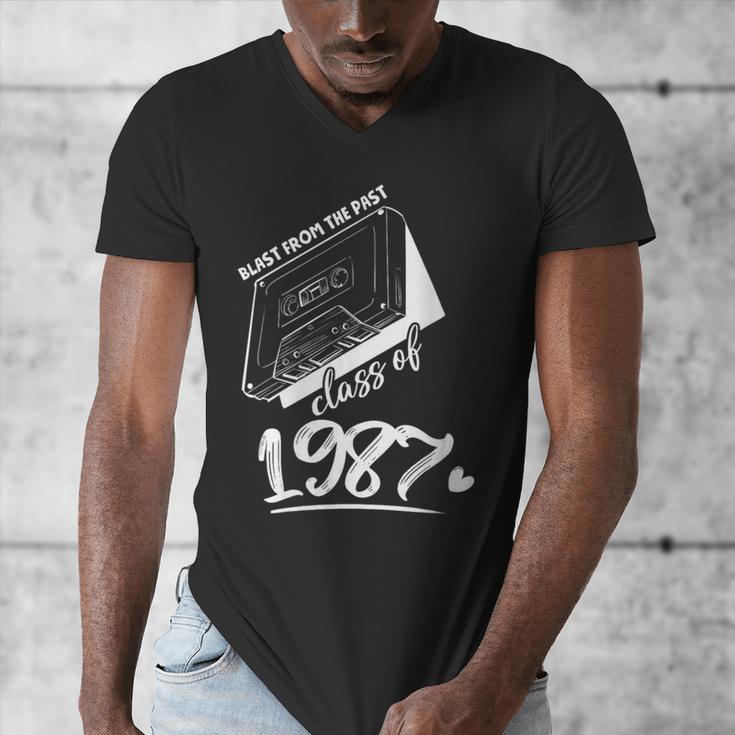 Reunion Class Of 1987 School Graduation Blast From The Past Men's V-Neck T-Shirt