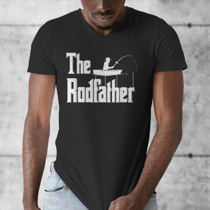 The Rodfather Fishing Dad Men's V-Neck T-Shirt