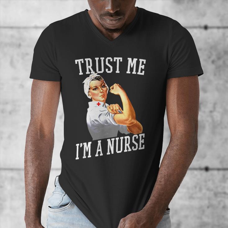 Rosie Riveter Nurse Shirt Nurse Graduation Shirt Men's V-Neck T-Shirt