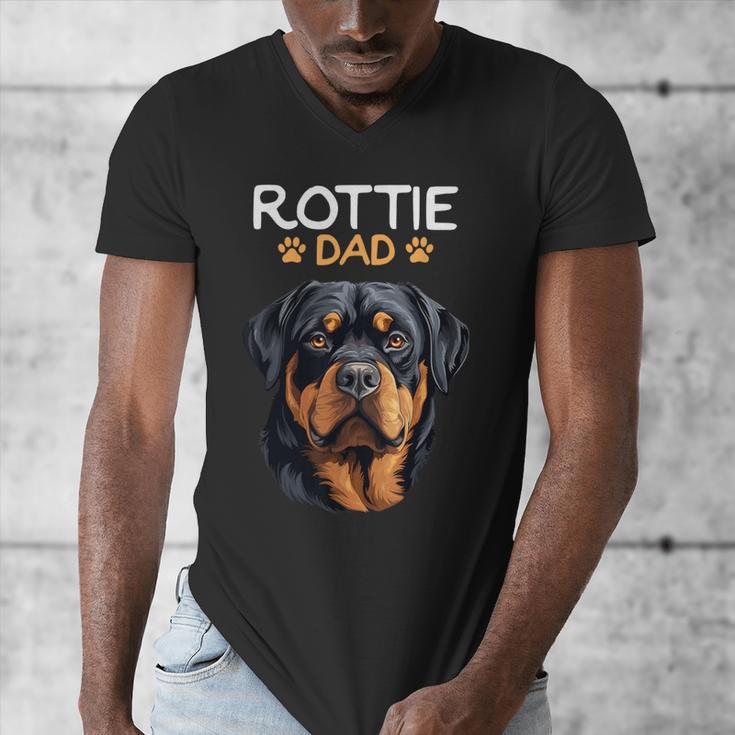 Rottie Dad Rottweiler Dog Men's V-Neck T-Shirt