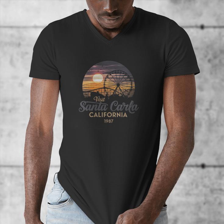 Santa Carla 1987 California Retro Sunset Nostalgia Men's V-Neck T-Shirt Santa Carla 1987 California Retro Sunset Nostalgia Men's V-Neck T-Shirt