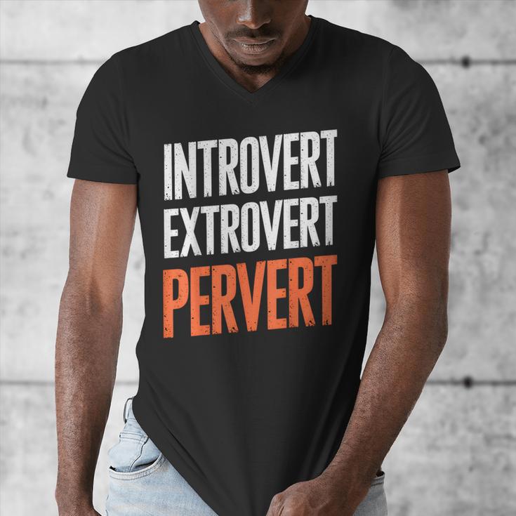 Sarcastic Introvert Extrover Pervert Men's V-Neck T-Shirt