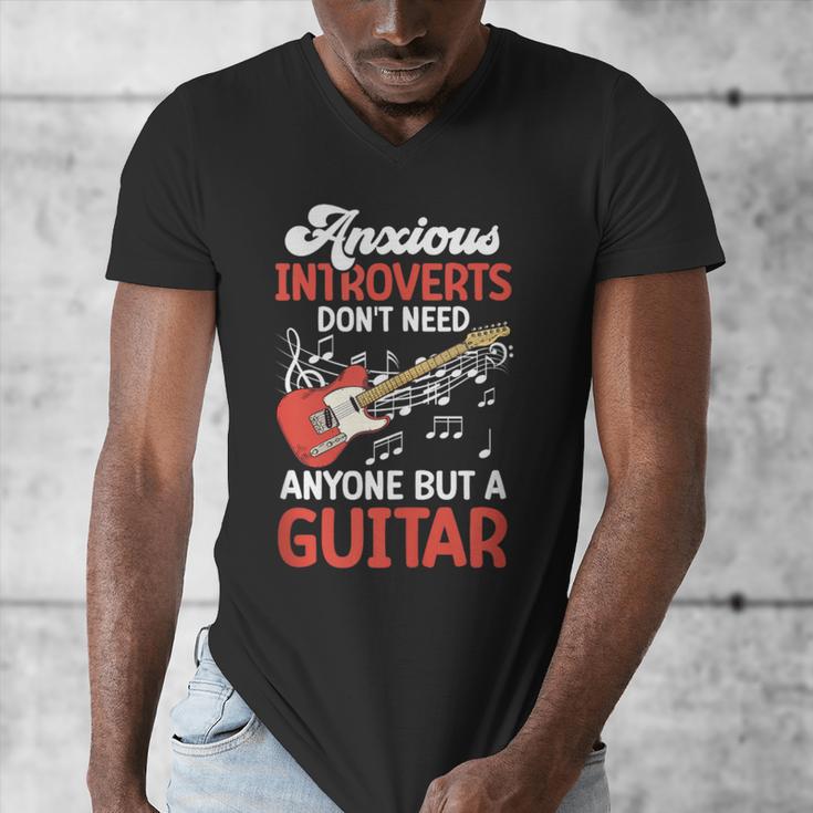 Sarcastic Introvert Need Guitar Sad Song Introvert Guitarist Men's V-Neck T-Shirt