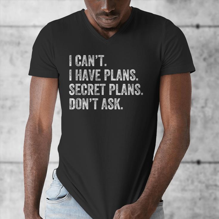 Sarcastic Mind Your Business Quote For Shy Introverts Men's V-Neck T-Shirt