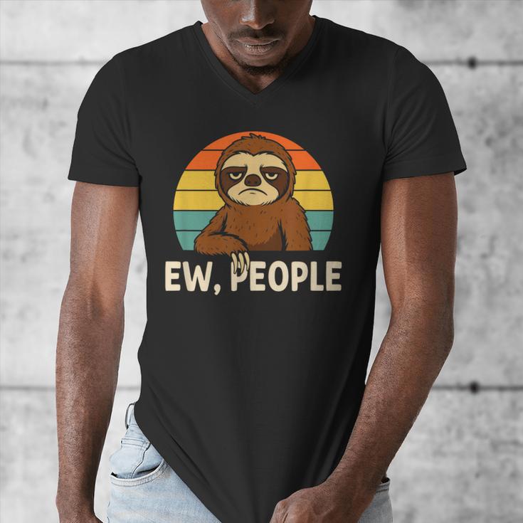 Sarcastic Sloth Introvert Anti Social Men's V-Neck T-Shirt