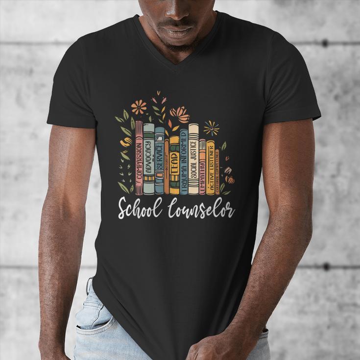 School Counselor Wildflower Books National School Counseling Men's V-Neck T-Shirt School Counselor Wildflower Books National School Counseling Men's V-Neck T-Shirt