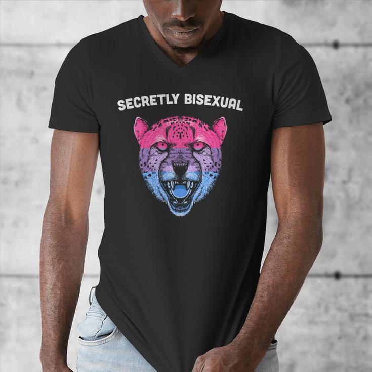 Secretly Bisexual Bi Introvert Bi Pride Antisocial LGBTQ Men's V-Neck T-Shirt