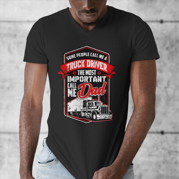 Semi Truck Driver For Truckers And Dads Small Men's V-Neck T-Shirt