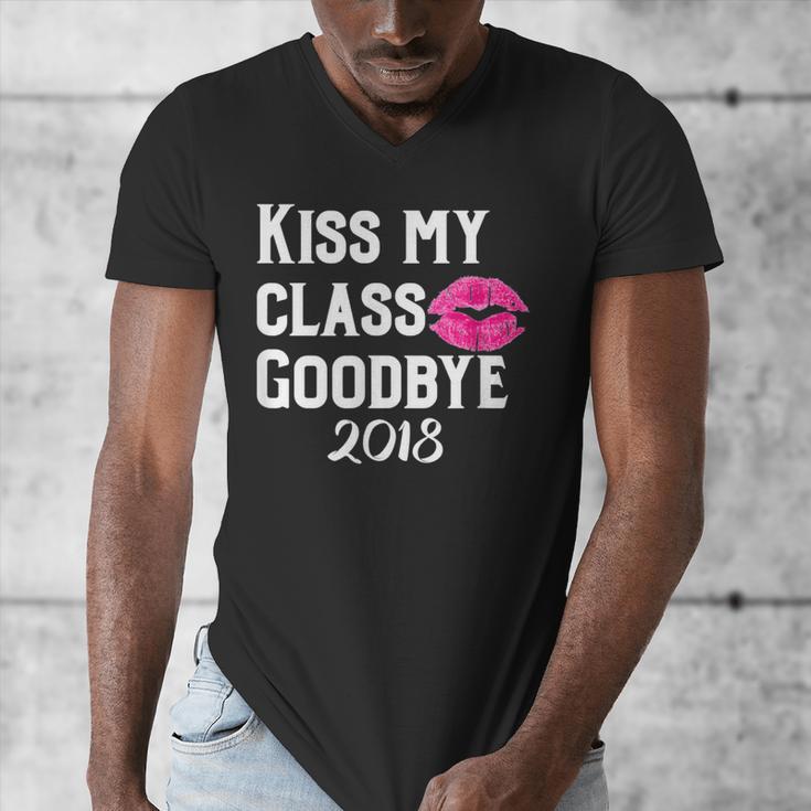 Sen18r Shirt Senior 2018 Graduation Kiss Lips Men's V-Neck T-Shirt