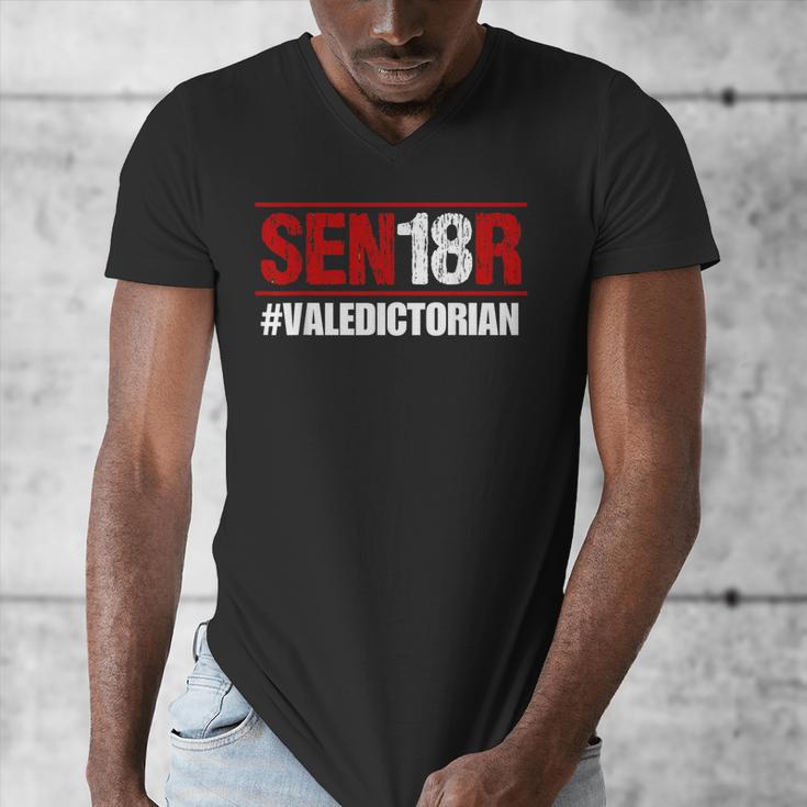 Senior 2018 Valedictorian School Colors Graduation Men's V-Neck T-Shirt
