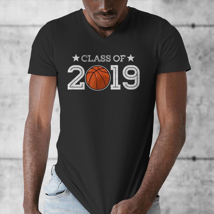 Senior 2019 Basketball Shirt Graduation Class Of 2019 Stars Men's V-Neck T-Shirt