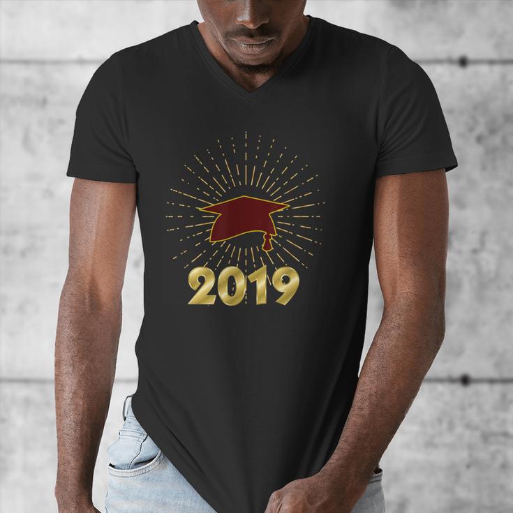Senior 2019 Graduation Shirt Burgundy Gold Class Colors G23 Men's V-Neck T-Shirt