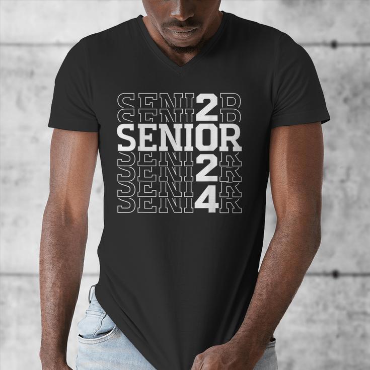 Senior 2024 Graduation Graduate Class Of 2024 Women Boy Girl Men's V-Neck T-Shirt