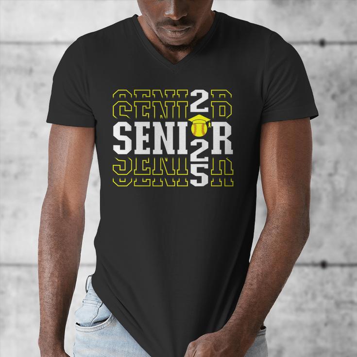 Senior 2025 Softball Class Of 2025 Graduation Men's V-Neck T-Shirt