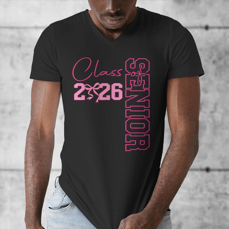 Senior 2026 Class Of 2026 Coquette Bow Graduation 2026 Men's V-Neck T-Shirt