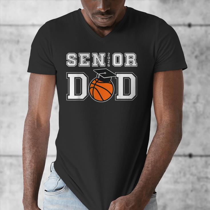 Senior 2026 Dad Basketball Graduation Men's V-Neck T-Shirt
