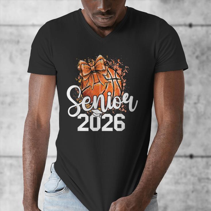 Senior Basketball Class Of 2026 Coquette Graduation Day Men's V-Neck T-Shirt
