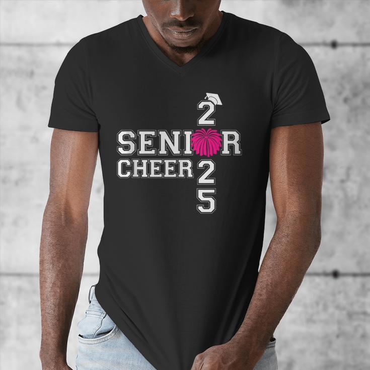 Senior Cheerleader Cheer Class Of 2025 Graduation Graduate Men's V-Neck T-Shirt