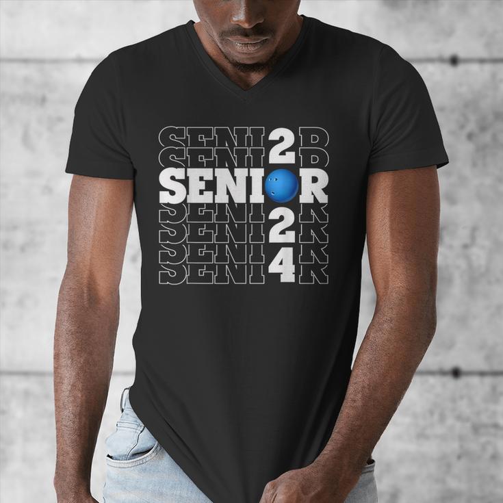 Senior Class Of 2024 Bowling First Day Of School Graduation Men's V-Neck T-Shirt
