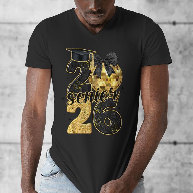 Senior Class Of 2026 Senior Girl Graduation Cap Coquette Bow Men's V-Neck T-Shirt