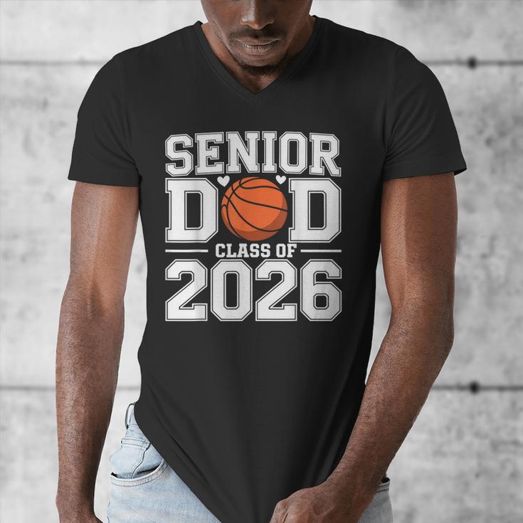 Senior Dad Class Of 2026 Cute Basketball Dad Graduation 2026 Men's V-Neck T-Shirt